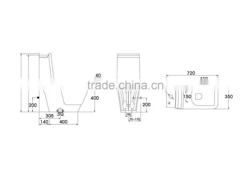 CRW HB3662 S trap siphonic WC toilet