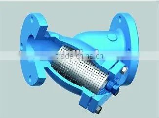DN40~DN300 DIN ductile Iron Y type flanged strainer valve