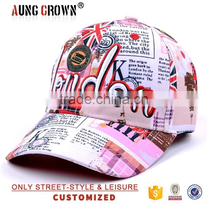 Promotion Custom Printed 100% Cotton Baseball Cap