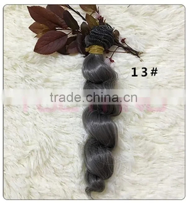 High Temperature Wire Fiber Curly Hair Weft for DIY BJD Doll Hair