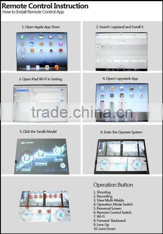 i-Spy Tank App-Controlled WiFi Spy Tank real-time transmission Video Camera for iPad iPhone iPod