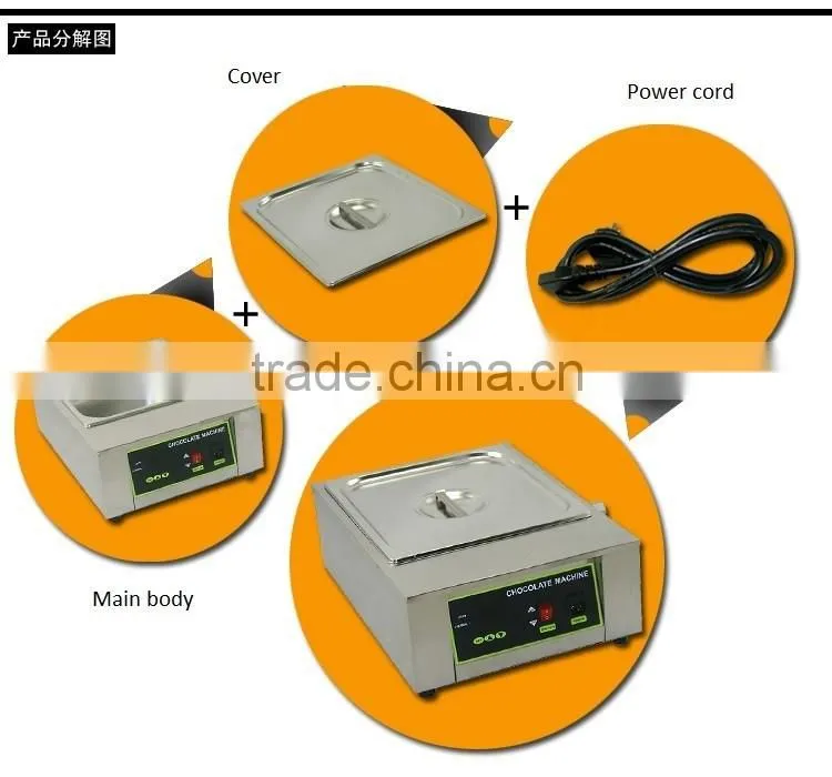 size:36*33*12CM one lattice Electric small chocolate tempering machine with CE ROHS certification, machine to melt chocolate