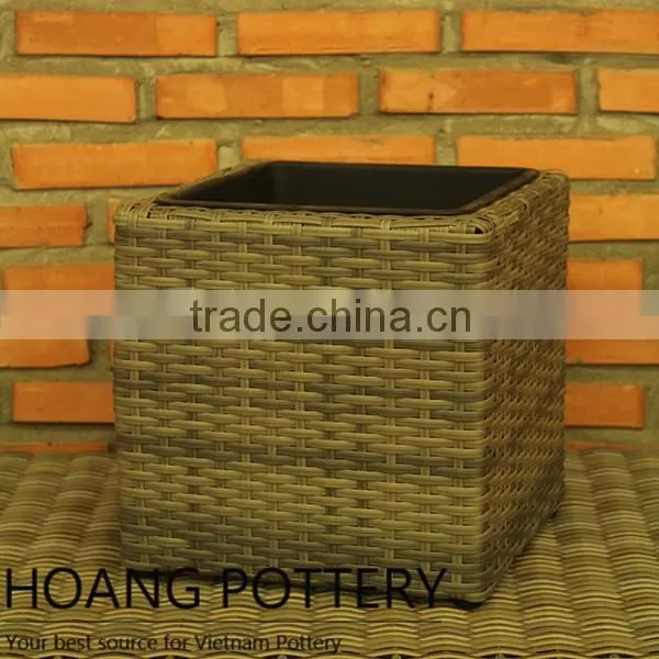 Vietnam Wicker Flower Planters outdoor and indoor