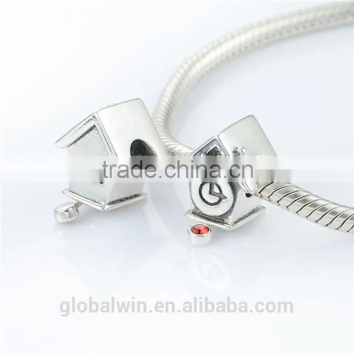 House Bead Landing Charms Wholesale European Charm Bracelet Necklace 100% Real 925 Sterling Silver S187 Best Gifts For You Or Fr