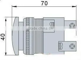 mushroom head transient moving type control button LA2J