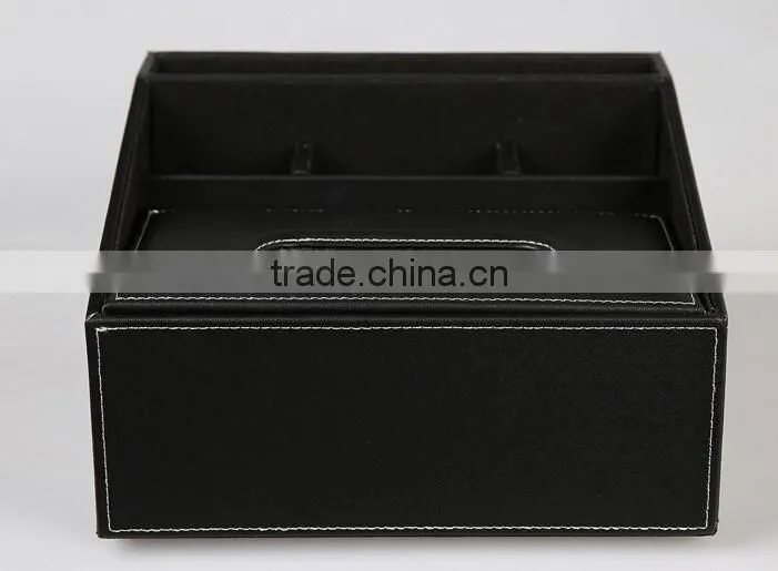 High Quality originality black PU storage box/tissue boxes