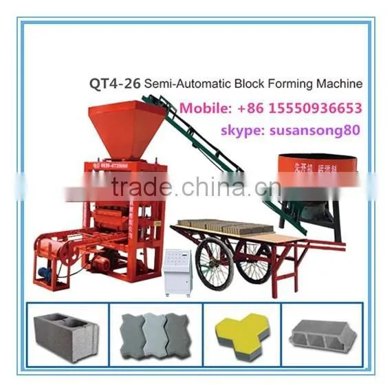 Electric or Diesel engine block machine,Hollow block making machine with conveyor belt
