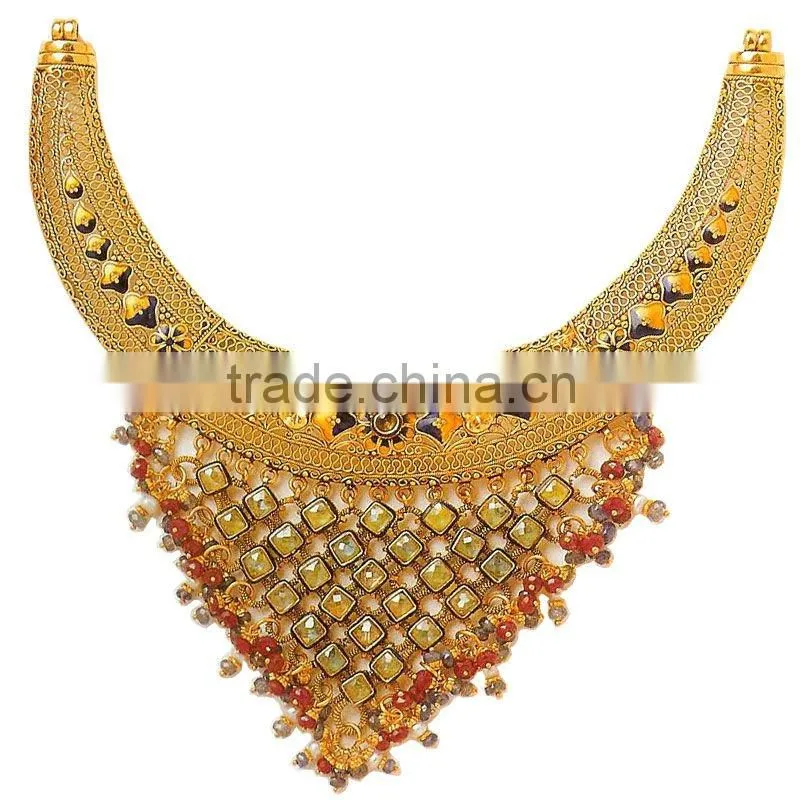Gold Kundan Necklaces, Kundan Diamond Necklaces, Kundan Jewelry