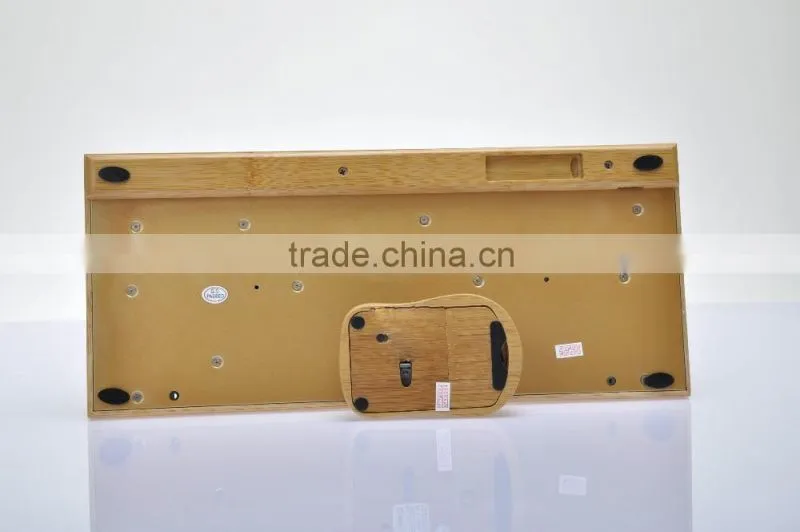 Top quality wooden cheap wireless bamboo keyboard and mouse