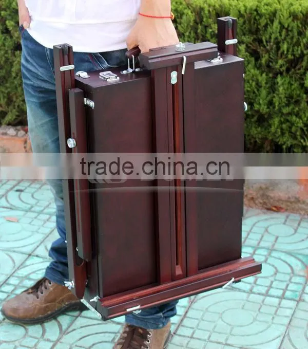 in stock portable three-legged wooden sketch box easel French easel box