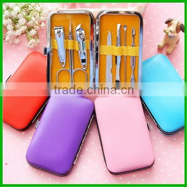 Hot sell nail clipper nail cutter set mini manicure set with pu box