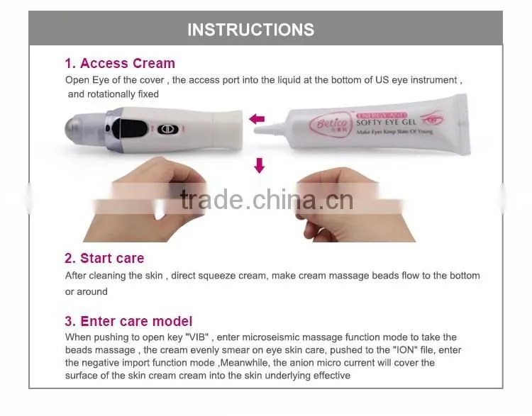 Customized electric wrinkle remover machine ion eye wrinkle remover
