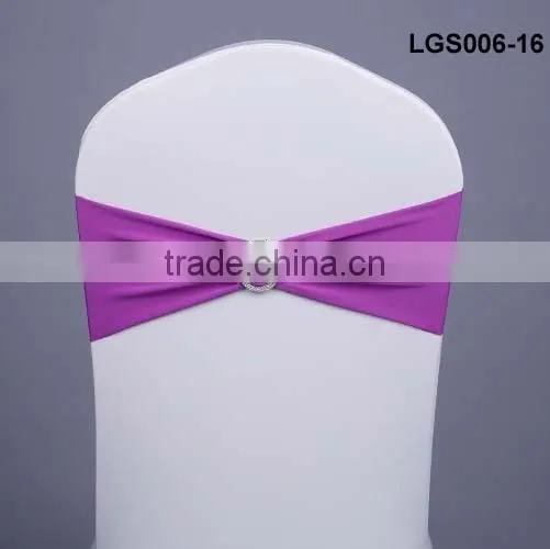 wedding decorative cheap purple chair bands wholesale