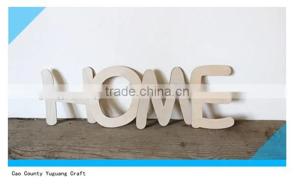 Home wooden word decor 6" unfinished wood sign wall decor craft