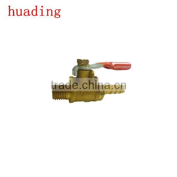 1/4" 3/8" 1/2" npt bspt thread mini ball valve with brass material