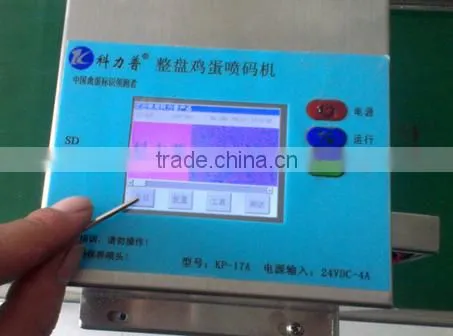 ce approve food grade egg date printing machine/automatic egg inkjet printer
