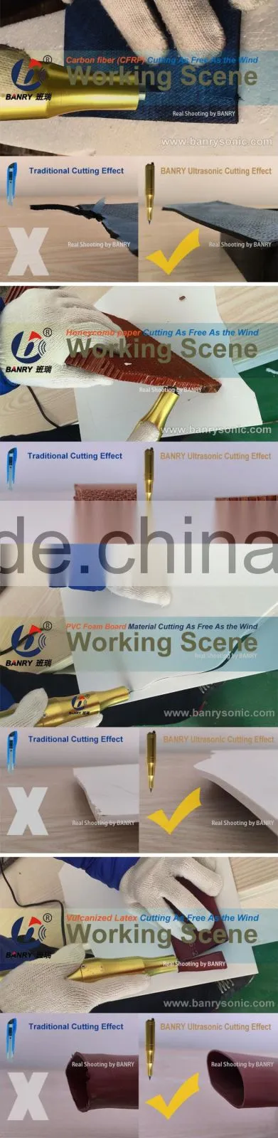 Smooth cut high cutting speed Portable Ultrasonic manual guillotine for pcb cutter