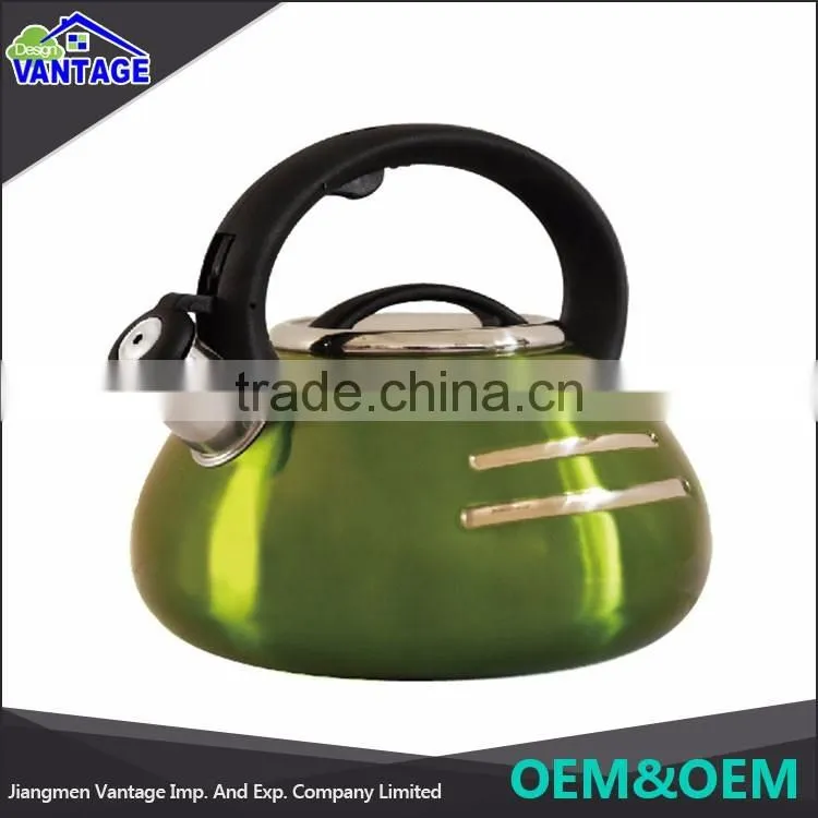Wholesale stainless steel whistle teapot 2.5L / 3L waters kettle for kitchen