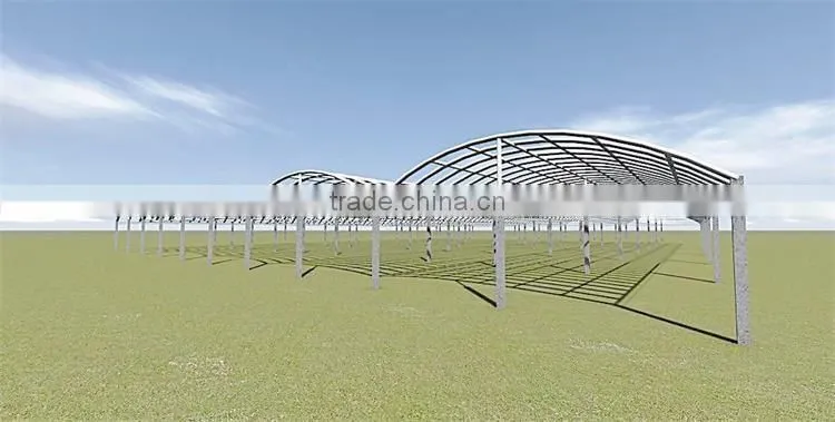 Multi-Span Greenhouse With Roll Up Motor For Ventilation Used For Animals Growing