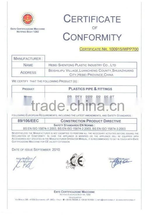 25mm Water Plumbing PPR Pipe and Fittings with high quality and competitive price