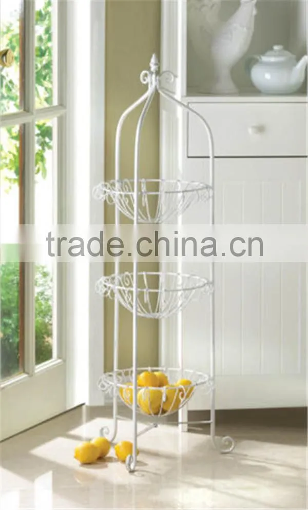 3-tier Rotatable Floor Standing Flower/Fruit/Vegetable Stand Basket