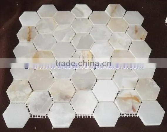 Pure Natural WHITE ONYX MOSAIC TILES COLLECTIONS