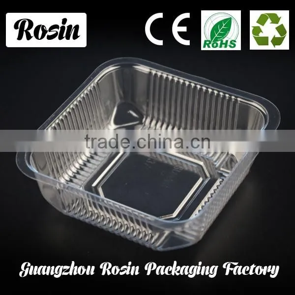 Disposable take away plastic salad bowl with lid