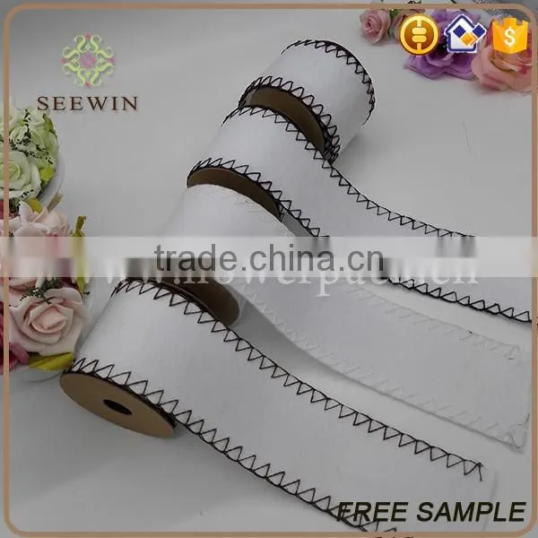 white felt fabric ribbon roll for gift packaging