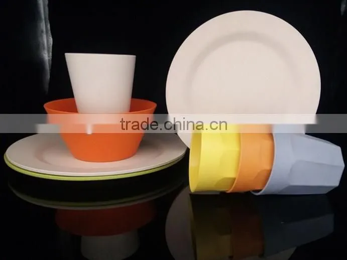 bamboo fiber round shape tableware/dinnerware sets