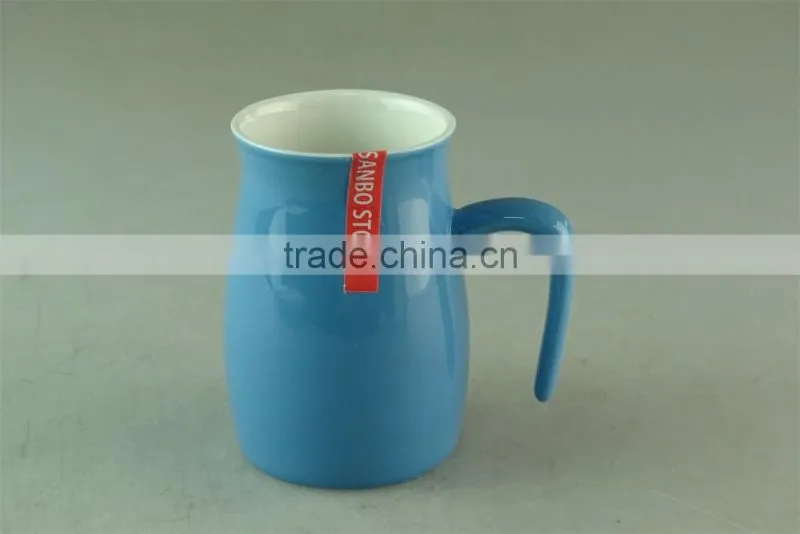 300ml cheap glazed ceramic coffee mug,milk mug for promotion
