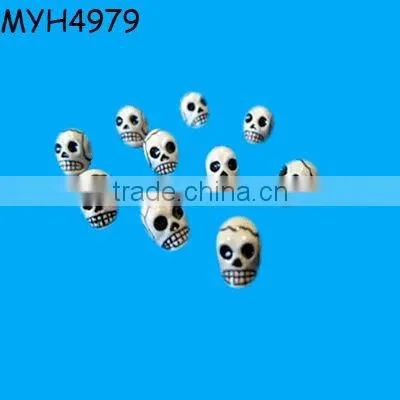 Resin green skull beads as gifts&crafts
