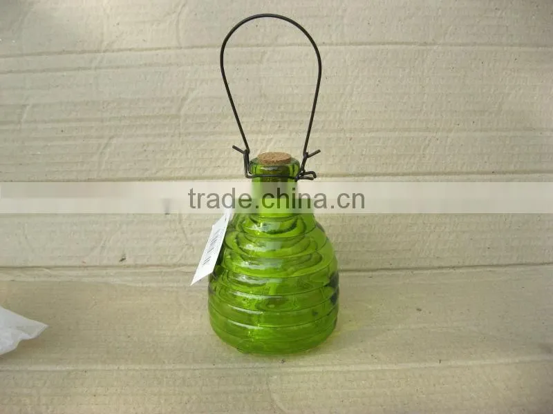 Hanging glass bee catcher