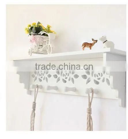 2015 custom mini high-grade wooden wall shelf lovely