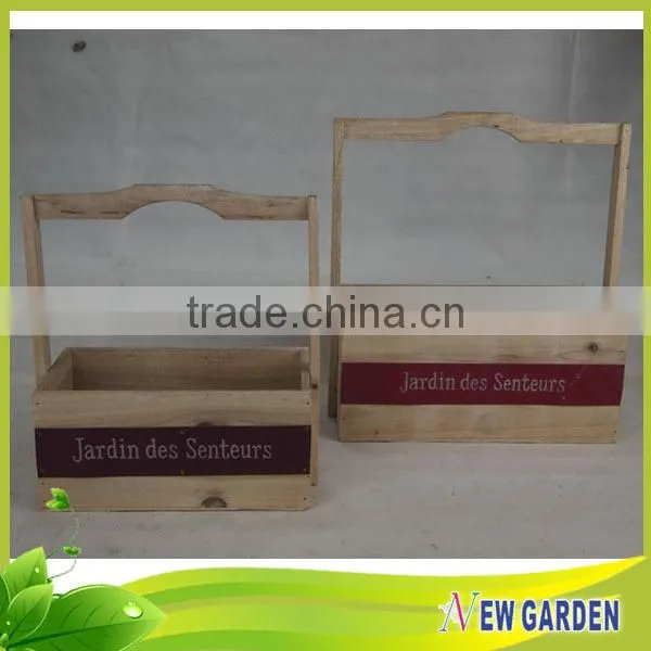 Wooden Decoration basket, Gardeing Colorful Wood Easter Basket