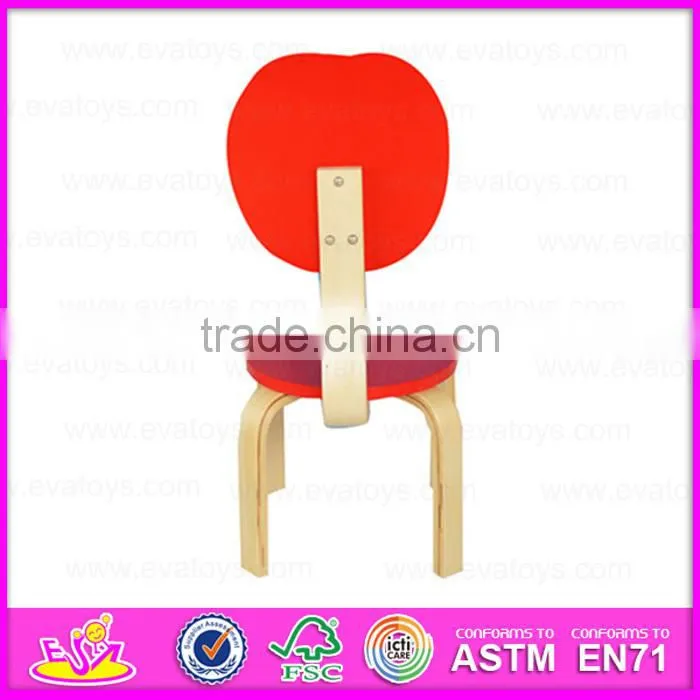 2015 Solid wood kids table and chairs for preschool,children wooden table and chair,Apple design wooden toy table chairs WO8G142