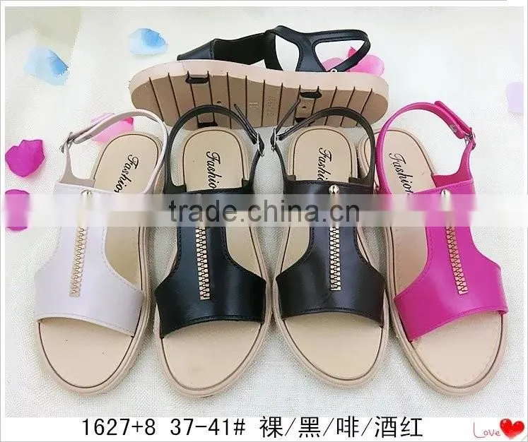new design fashion with zipper sandal for women