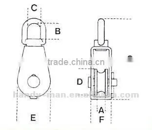 Stainless Steel Single Wheel Cable Pulley
