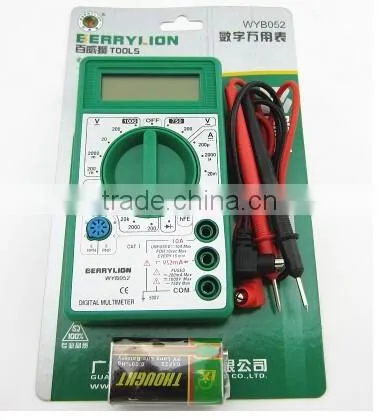 Best selling digital multimeter with large LCD display 052#