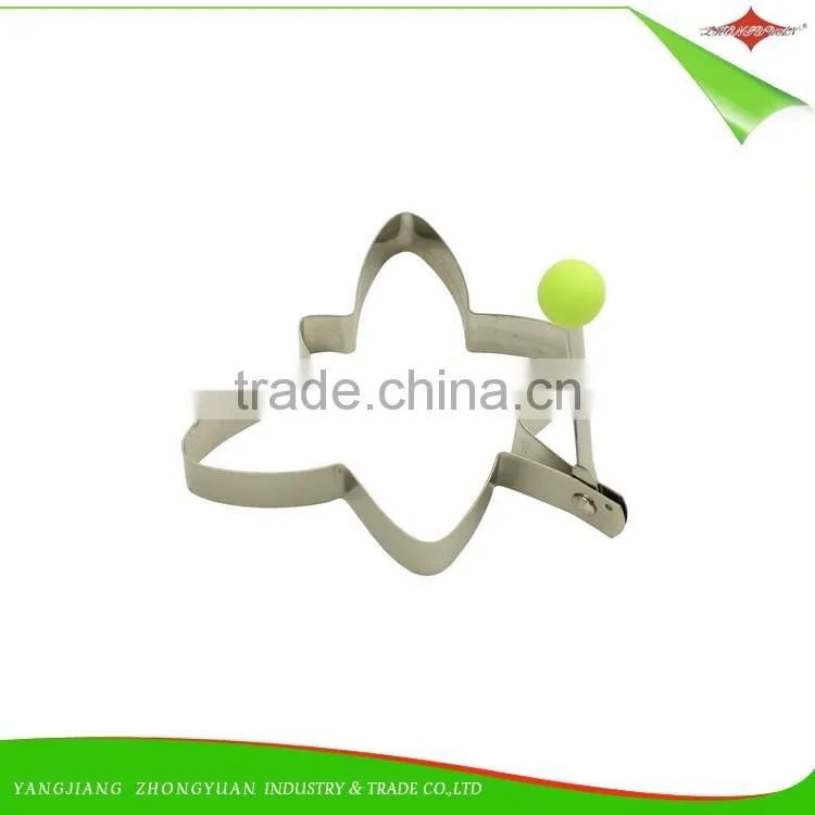 ZY-F1460 stainless steel egg ring pp ball handle fried egg ring hen style mold