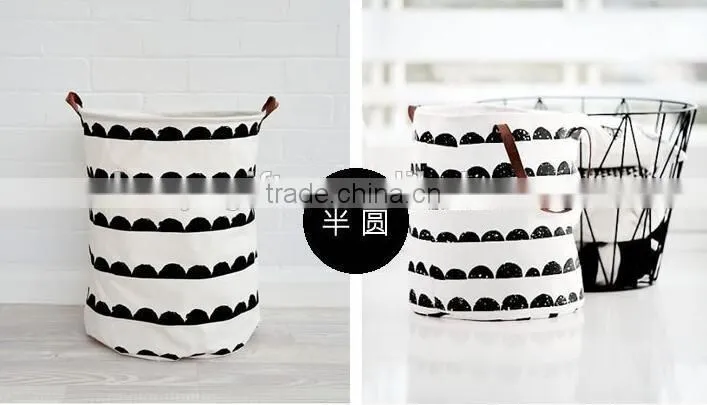 Hotselling Best Quality Canvas Laundry Basket Collapsible Kids Art Storage Boxes With Handle