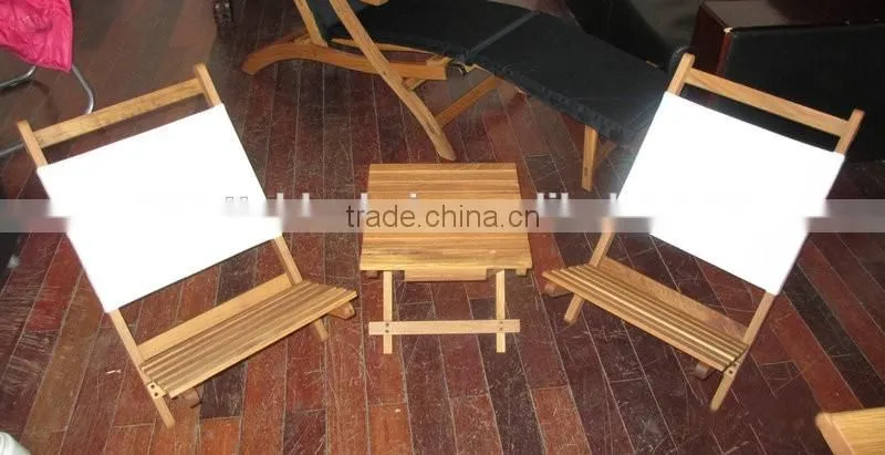 Outdoor portable Wooden Beach Folding Chairs with canvas Wholesale