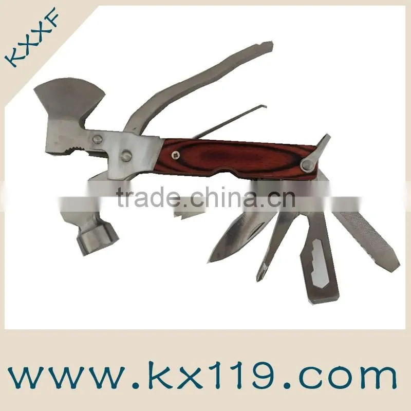 Super solid stainless steel wood handle firefighter axe