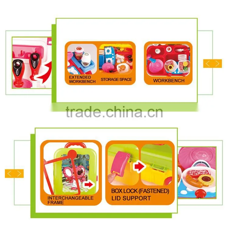 Hot selling kids toymini kitchen lunch box cutlery set