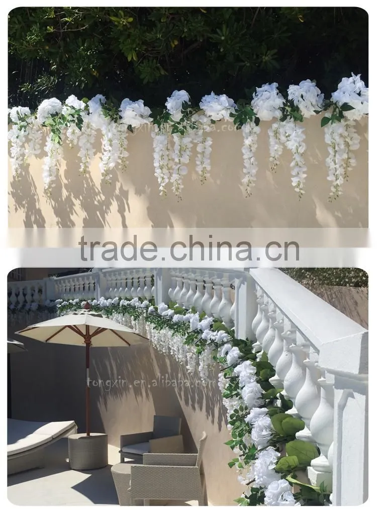 decorative artificial flower home handicraft silk wistaria wedding decoration centerpieces