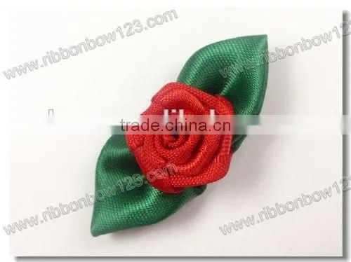 fashion new decorative garments handmade flowers/pure handmade ribbon flowers for Bra
