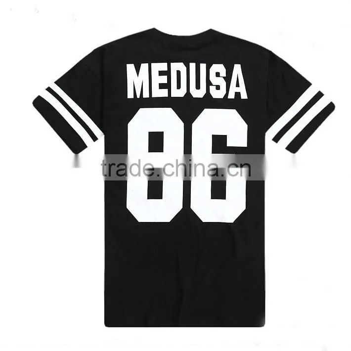 Letter 86 Print Shirt Women Celebrity Big size American Baseball Tee Black T-shirt Top Short Sleeve with Loose fitting