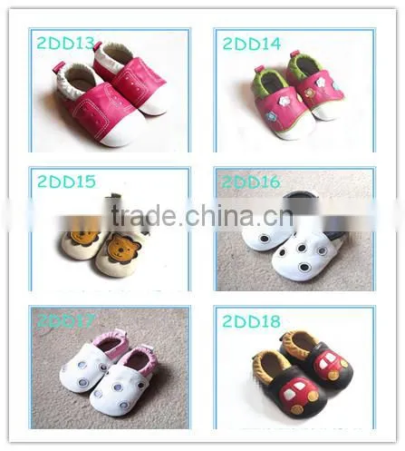 rubber sole baby shoes and genuine leather baby shoes 2016