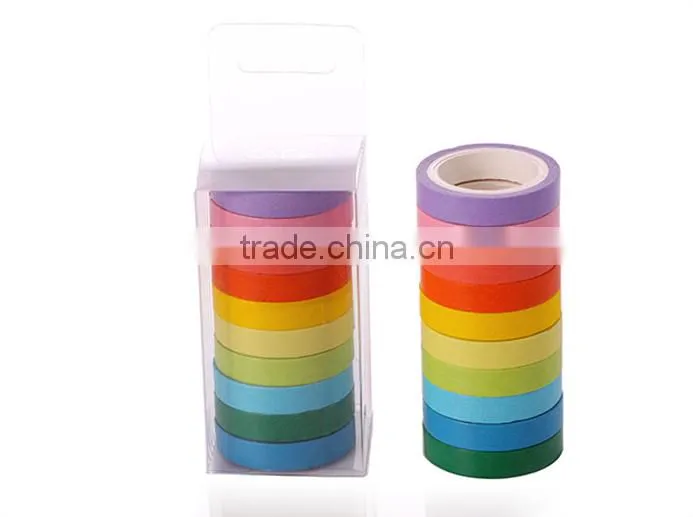 Rainbow multis color washi tape customizable adhesive tape
