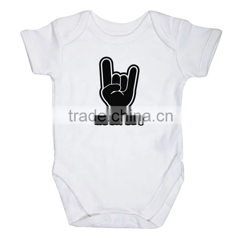 ROCK ON Gesture Baby Bodysuits Cotton Unisex