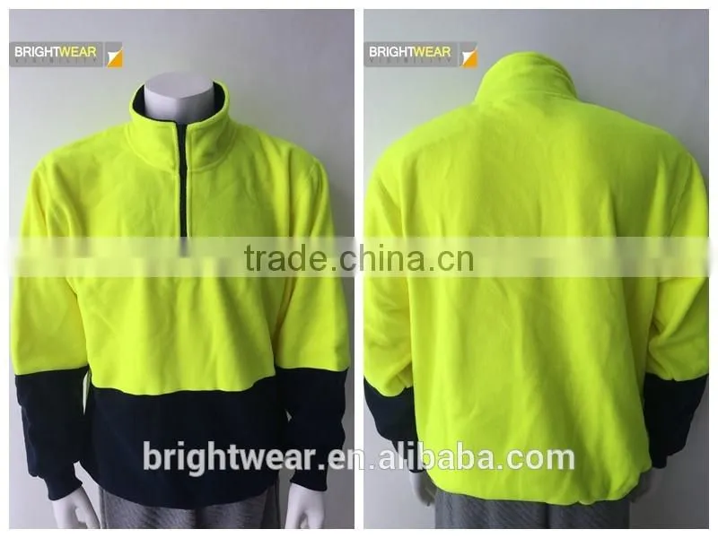 Polyester fleece contrast refllective jacket safety sweatshirt meet AS/NZ 1906.4:2010